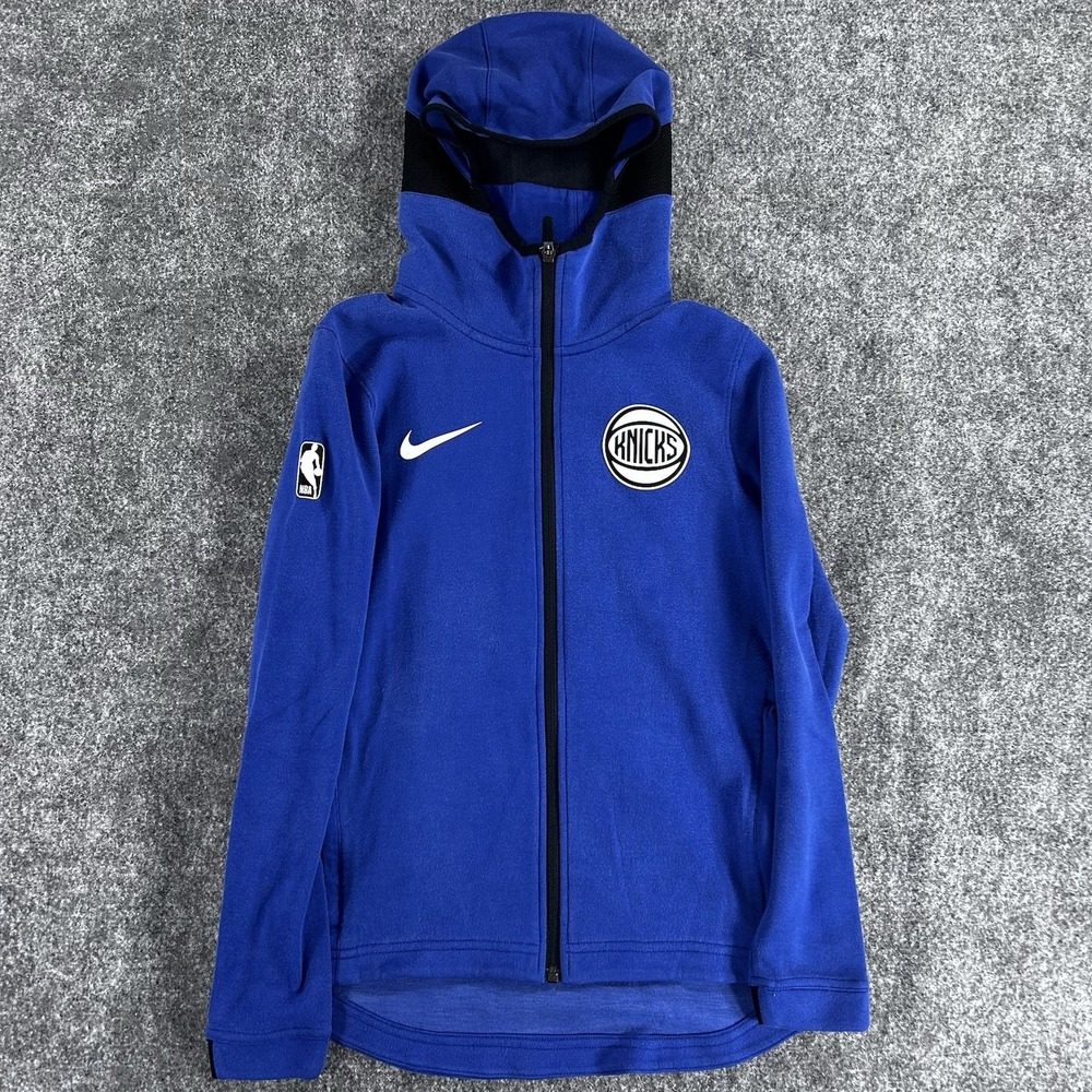 Authentic Nike New York Knicks NBA Showtime Hoodie Dri-Fit Youth S Zip Jacket